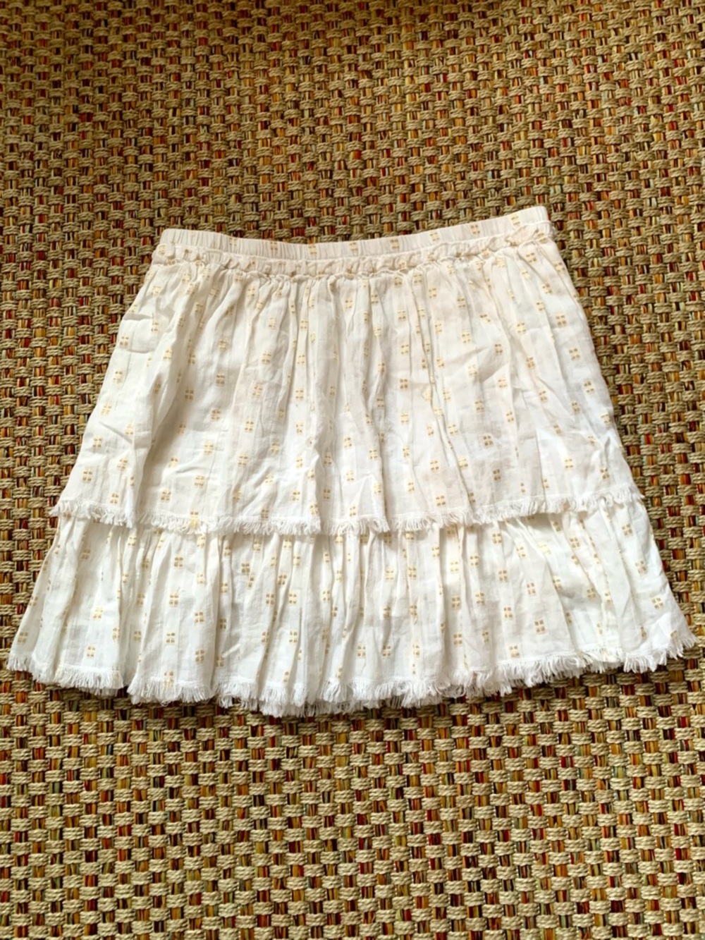 VINEYARD VINES LUREX FLOUNCED MINI SKIRT SIZE M / L